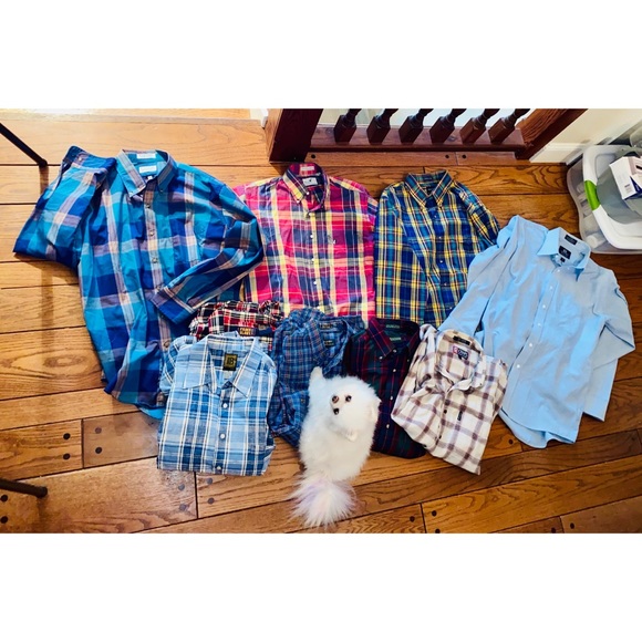 Men's 44R Blazers & 9 L/XL Dress Shirts Lot - Picture 10 of 16